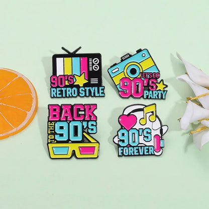 Neon 90s Retro Brooch Collection