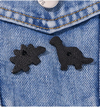 Funny Dino Chicken Nugget 3-Piece Lapel Brooches