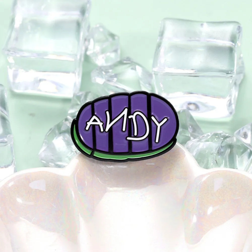 Buzz Woody Andy Name Foot Print Lapel Brooches