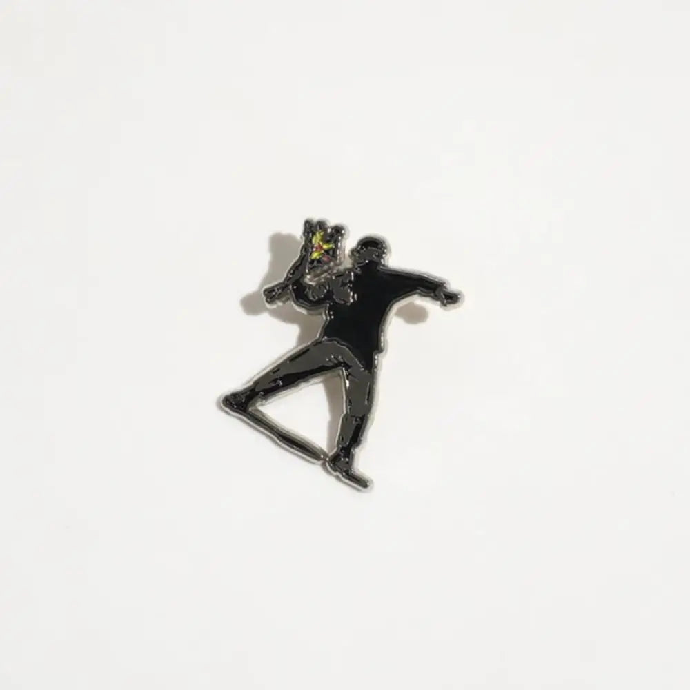 Banksy Art Enamel Pins Set, Balloon Girl & Flower Thrower Brooches