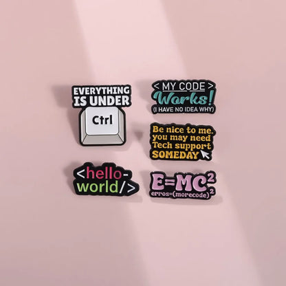 Coding Developer Meme Lapel Brooches Pack