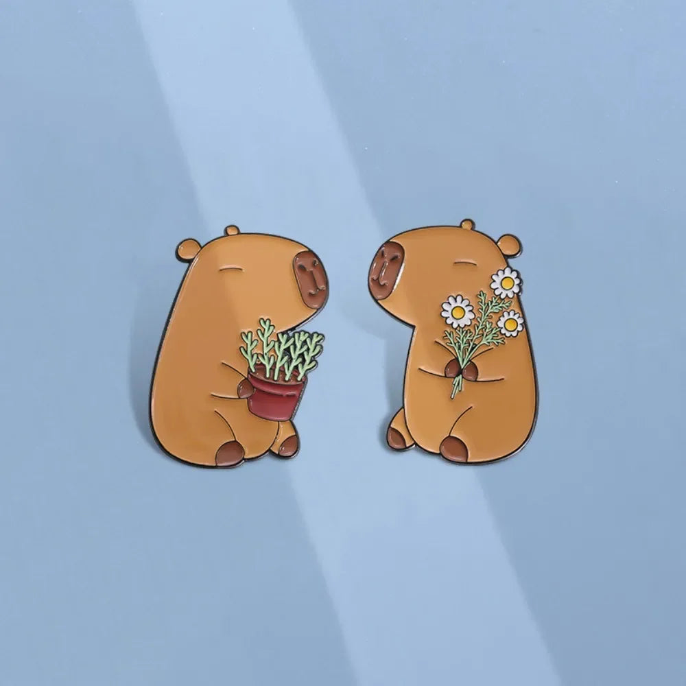 Calm Capybara Brooch Collection