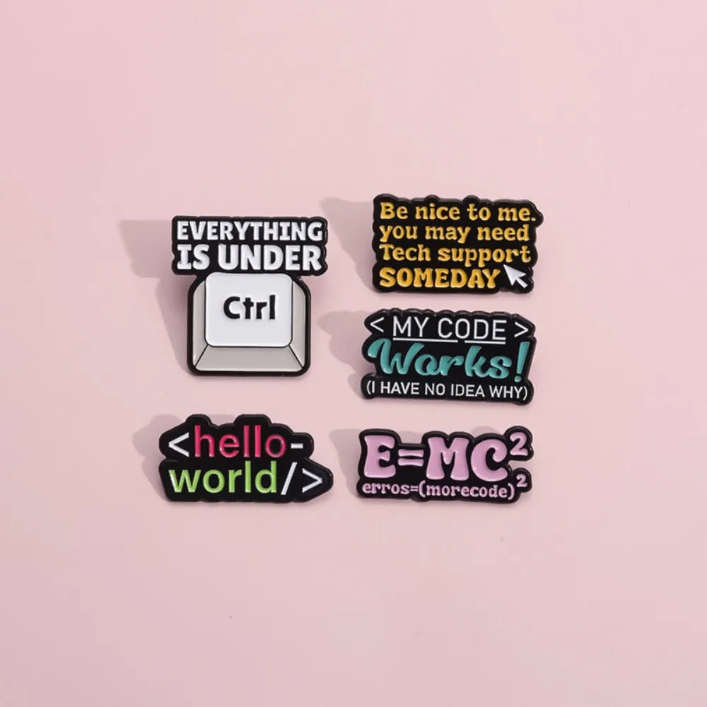 Coding Developer Meme Lapel Brooches Pack