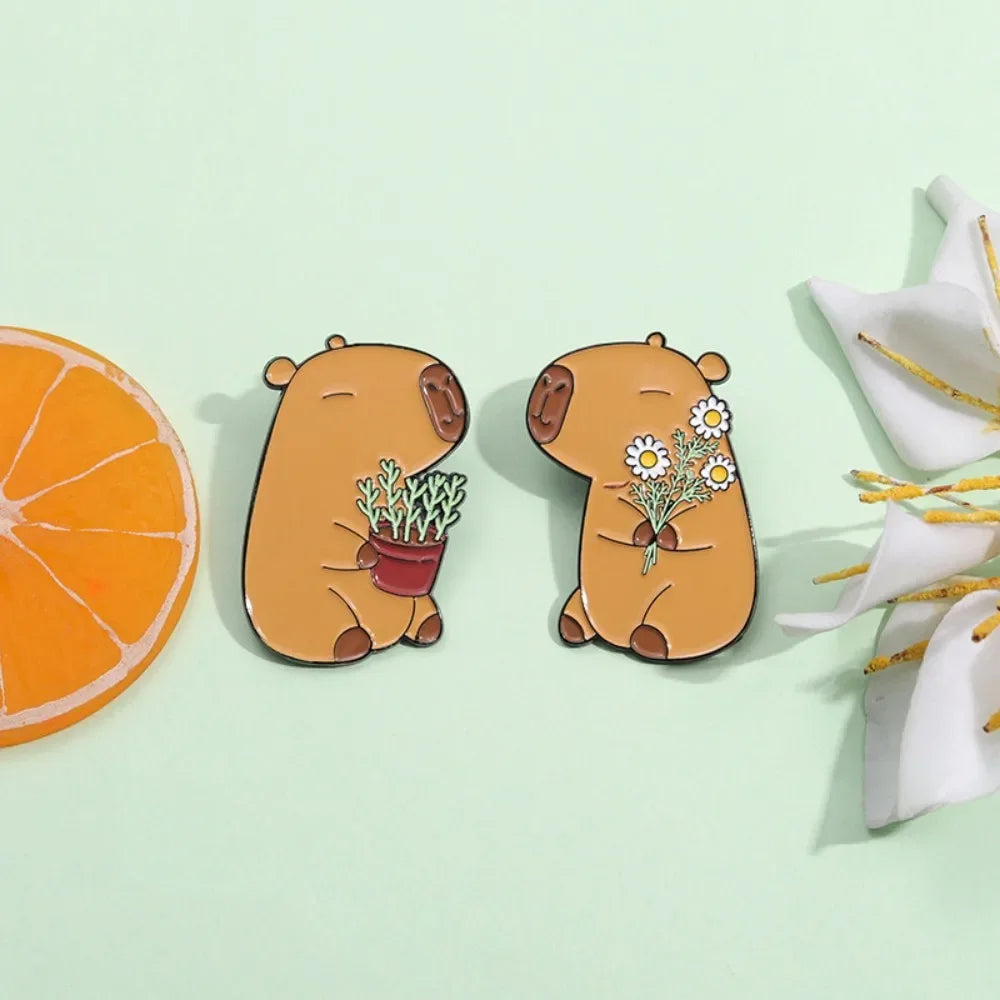 Calm Capybara Brooch Collection