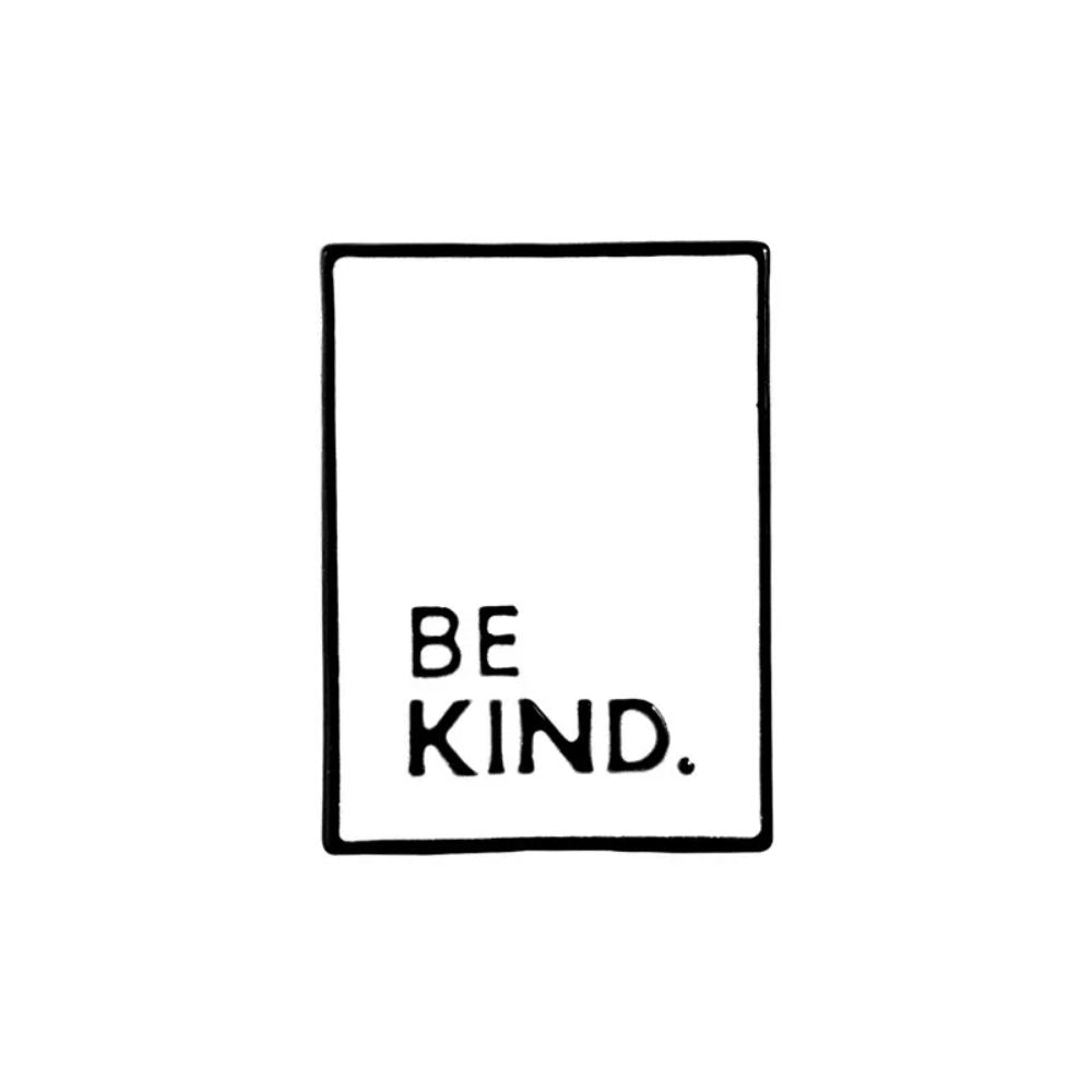 Be Kind Be A Nice Human Minimalist Text Enamel Pins Set