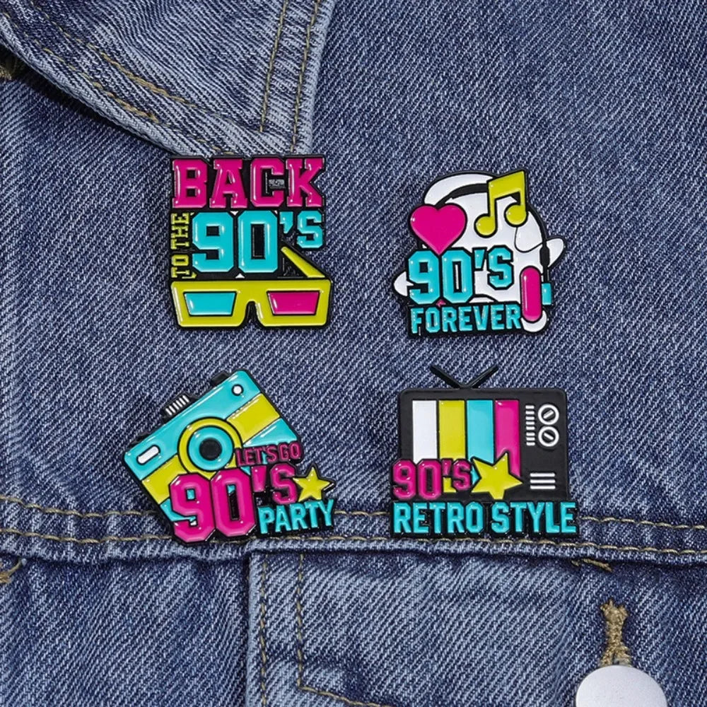 Neon 90s Retro Brooch Collection