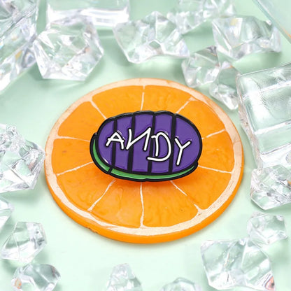 Buzz Woody Andy Name Foot Print Lapel Brooches