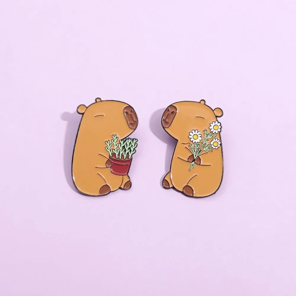 Calm Capybara Brooch Collection