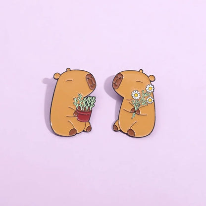 Calm Capybara Brooch Collection