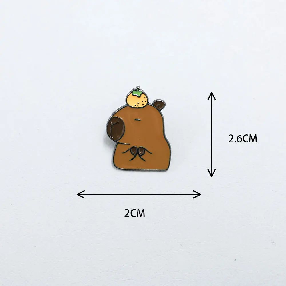 Funny Capybara Animal Brooches with Turtle Crocodile Pelican