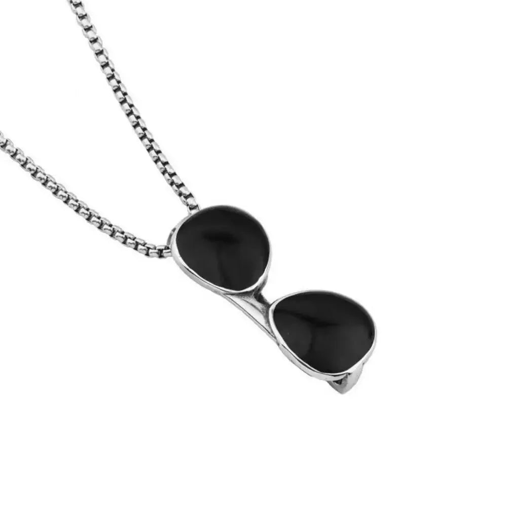 70cm Hip Hop Men Women Sunglasses Titanium Steel Pendant Necklace for Friend Student-Wannee Fashion Jewelry