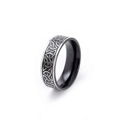 Nordic Style Personality Stainless Steel Viking Words Ring for Cool Men-Wannee Fashion Accessory