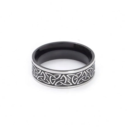 Nordic Style Personality Stainless Steel Viking Words Ring for Cool Men-Wannee Fashion Accessory