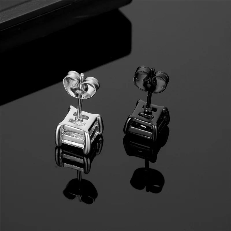 Hot Design Simple Zircon Titanium Steel Earrings for Trendy Men Women-Wannee Fashion Accessory