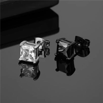 Hot Design Simple Zircon Titanium Steel Earrings for Trendy Men Women-Wannee Fashion Accessory