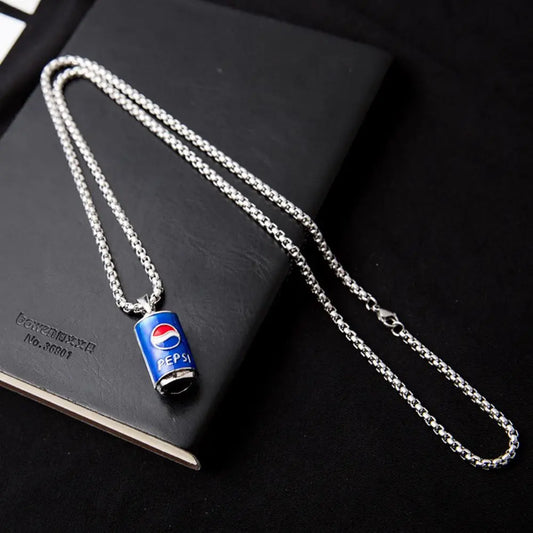 70cm Hip Hop Bottle Titanium Steel Pendant Necklace