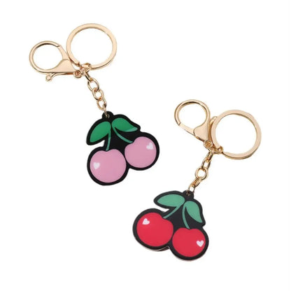 New Acrylic Simulation Fruit Cherry Keychain