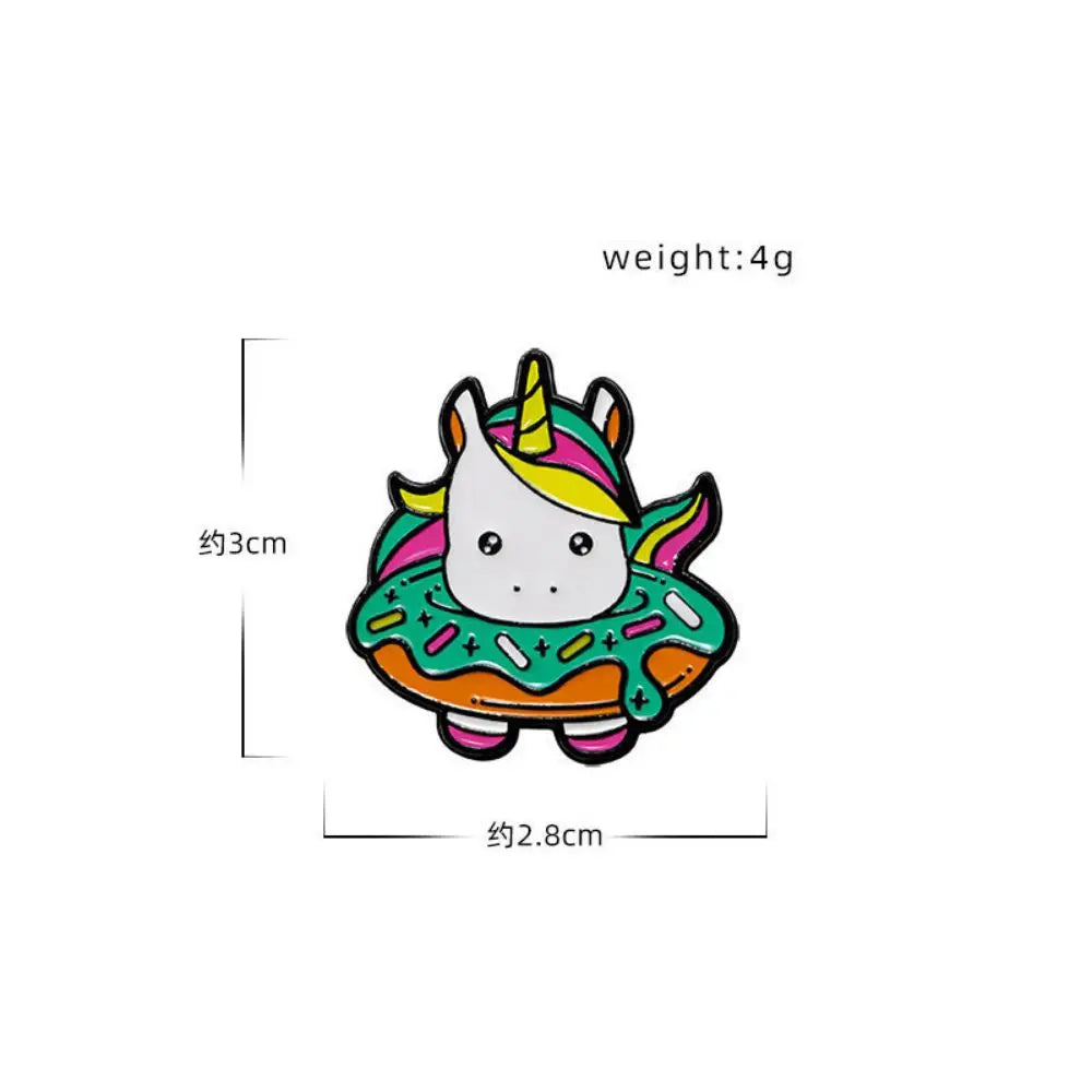 Kawaii Rainbow Unicorn Lapel Brooches Pack
