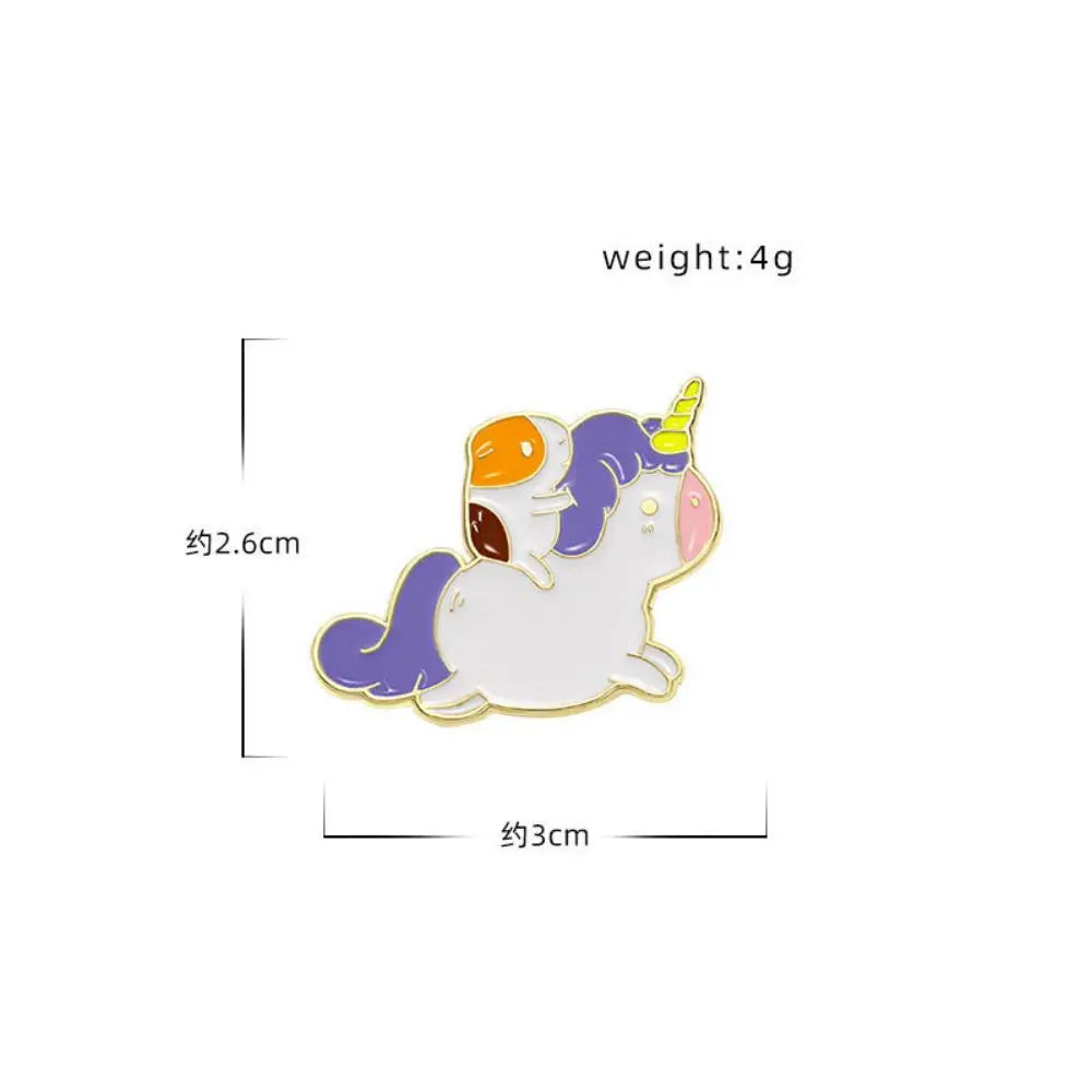 Kawaii Rainbow Unicorn Lapel Brooches Pack