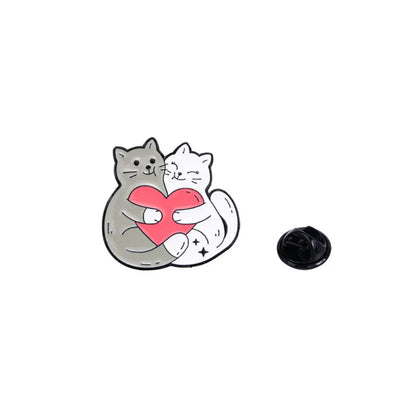 Kawaii Hugging Pet Lapel Brooches
