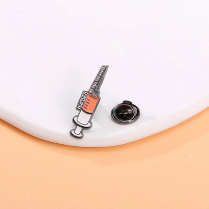 Funny Hospital & Nurse Brooch Set