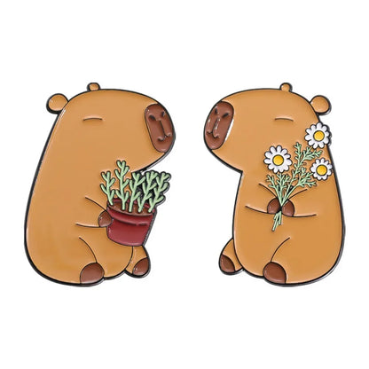 Calm Capybara Brooch Collection