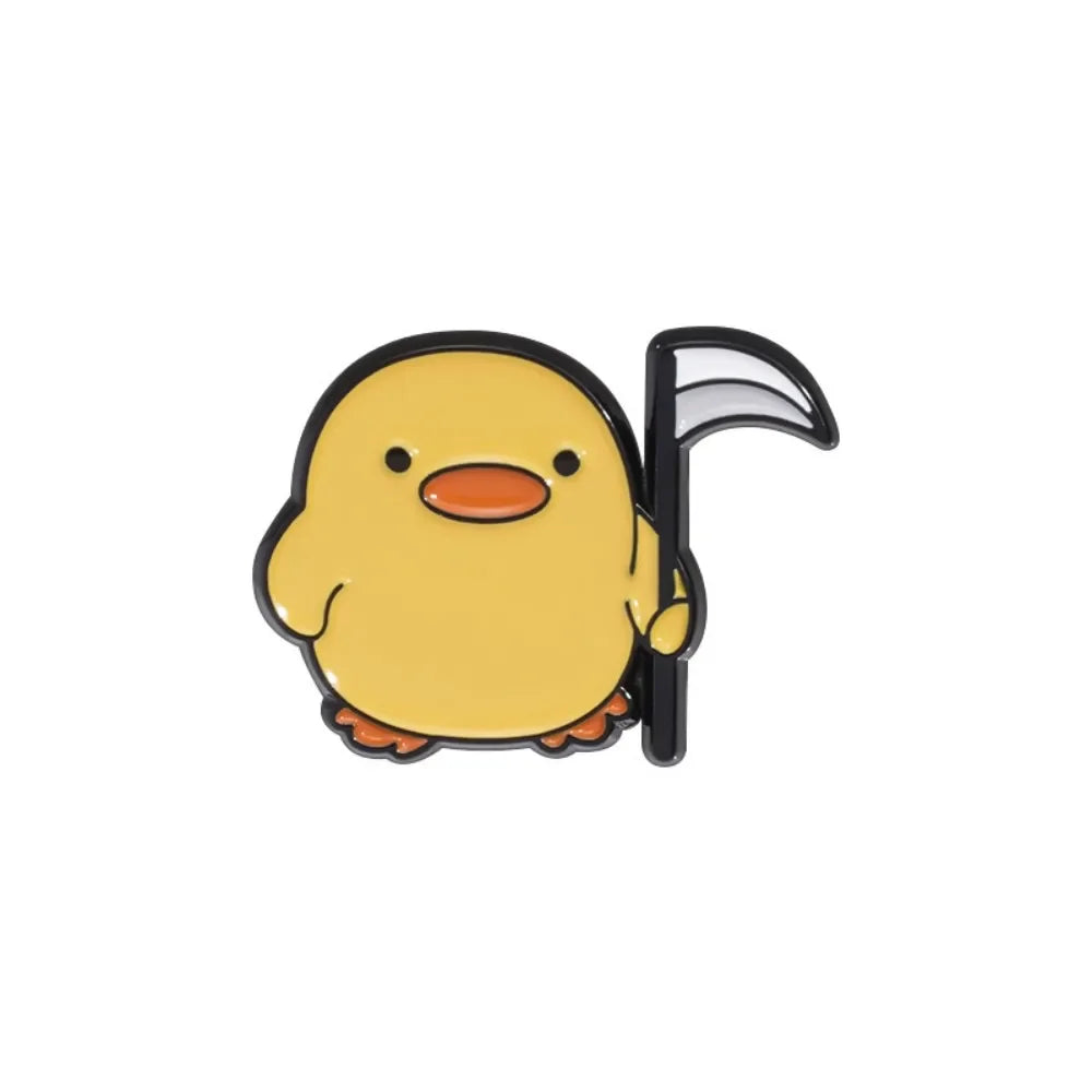 Quirky Yellow Duck Character Brooches