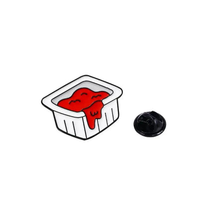 Funny Dino Chicken Nugget 3-Piece Lapel Brooches