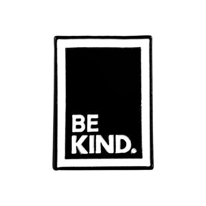 Be Kind Be A Nice Human Minimalist Text Enamel Pins Set