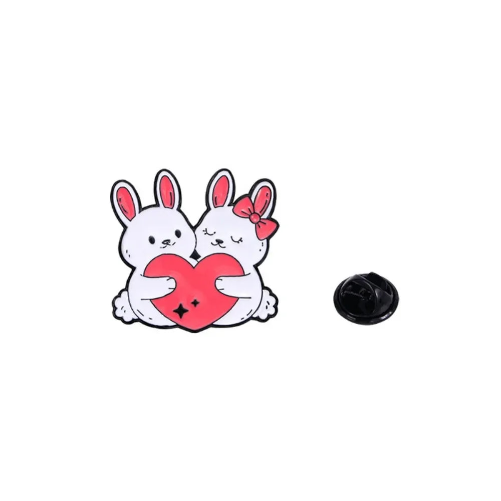 Kawaii Hugging Pet Lapel Brooches