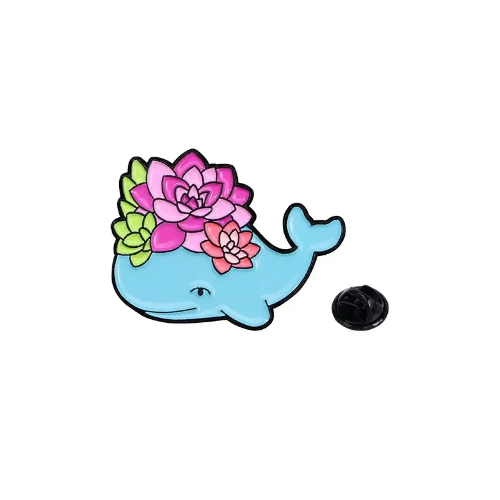 Floral Succulent Creature Brooch Collection