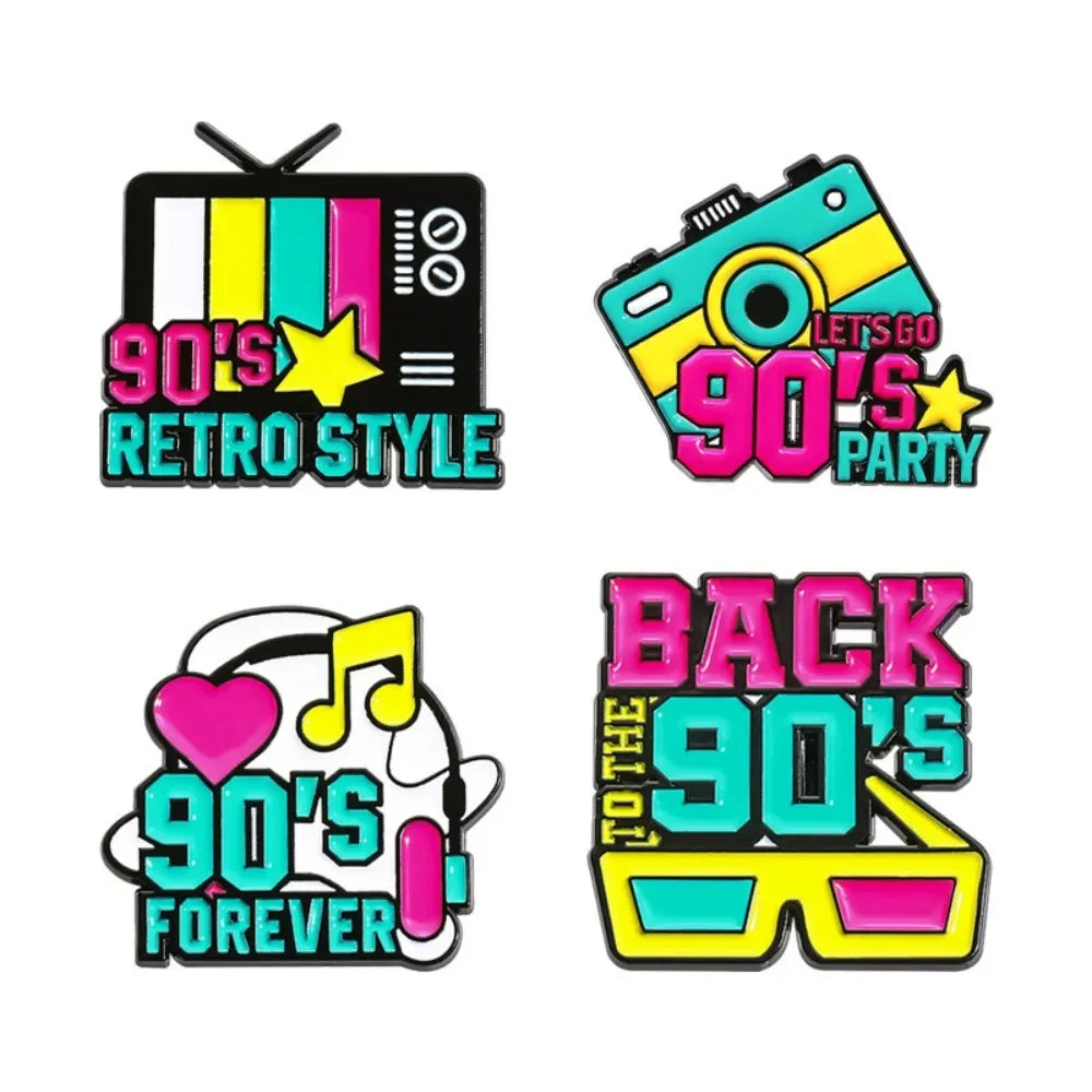 Neon 90s Retro Brooch Collection