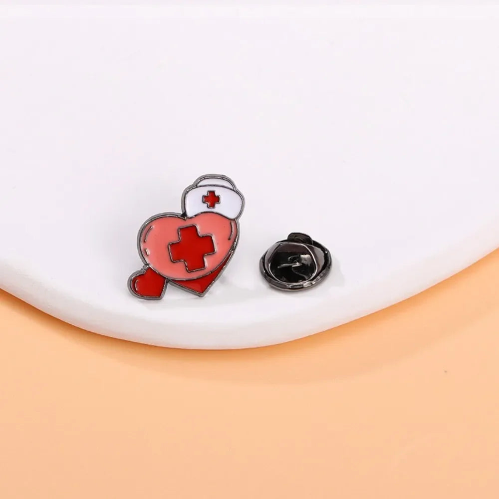 Funny Hospital & Nurse Brooch Set