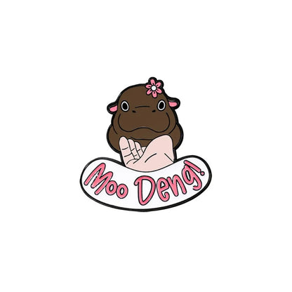 Viral Baby Hippopotamus Cartoon Lapel Brooches
