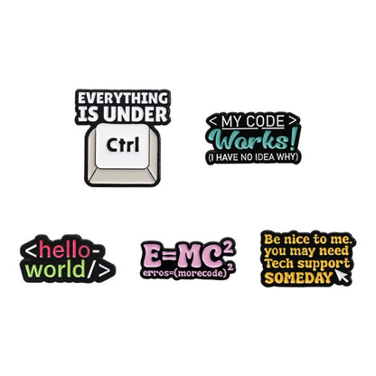 Coding Developer Meme Lapel Brooches Pack