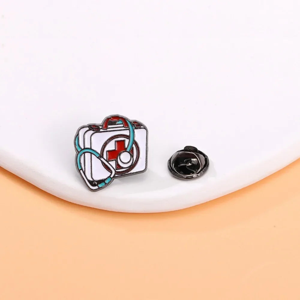 Funny Hospital & Nurse Brooch Set