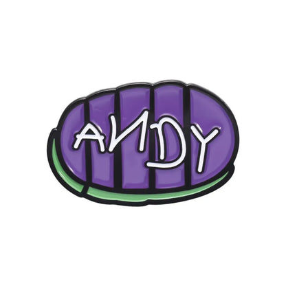 Buzz Woody Andy Name Foot Print Lapel Brooches