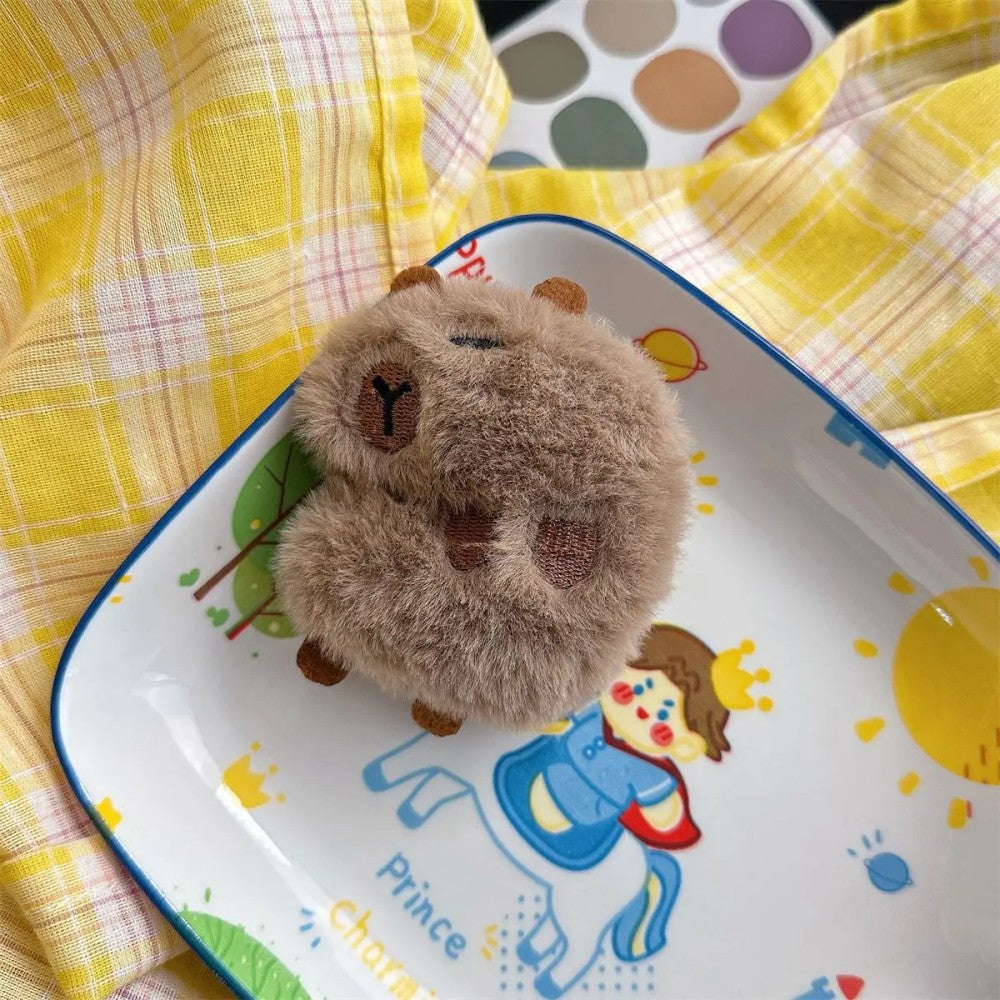 Capybara Plush Enamel Brooch Set