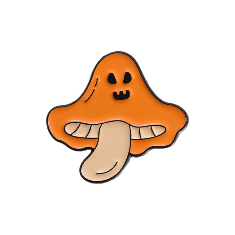 Cute Ghost Face Fall Mushroom Lapel Brooches Pack