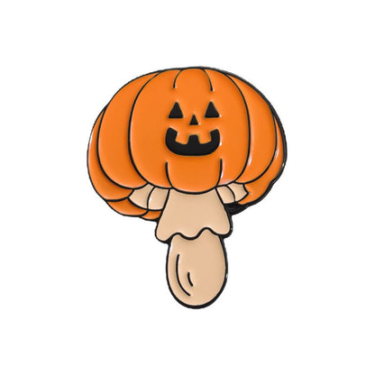 Cute Ghost Face Fall Mushroom Lapel Brooches Pack