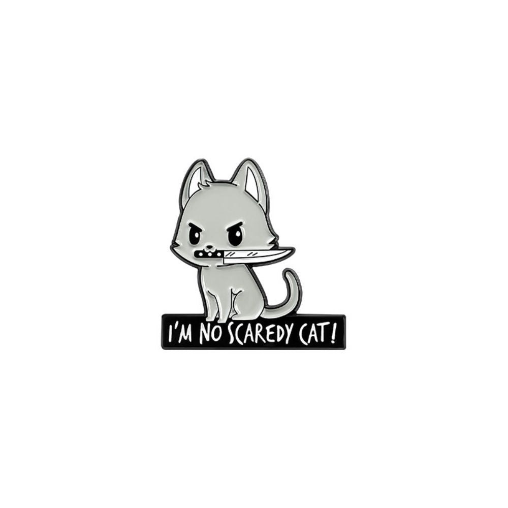 Funny Rabbit Cat Dog Meme Quote Lapel Brooches Pack