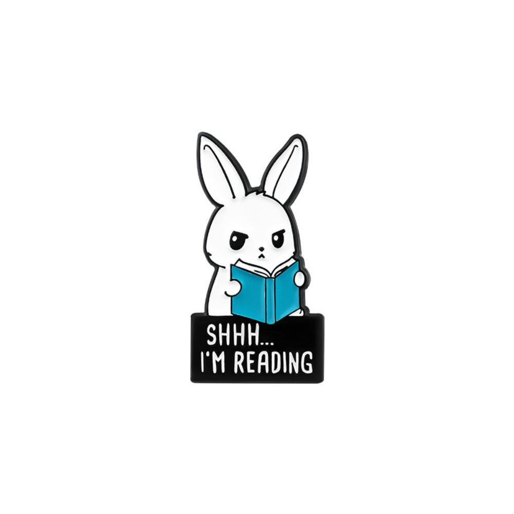 Funny Rabbit Cat Dog Meme Quote Lapel Brooches Pack