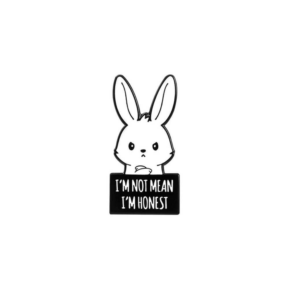 Funny Rabbit Cat Dog Meme Quote Lapel Brooches Pack