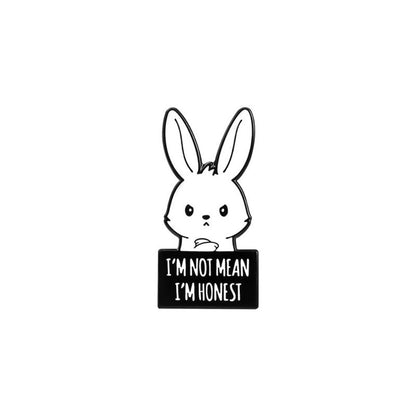 Funny Rabbit Cat Dog Meme Quote Lapel Brooches Pack