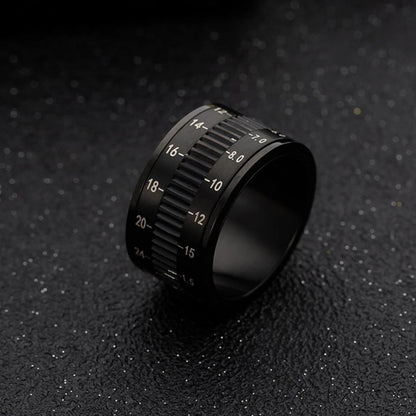 12MM Black Rotatable Camera Lens Rings Titanium Stainless Steel Rings for Trendy Men Women-Wannee Fashion Accessory