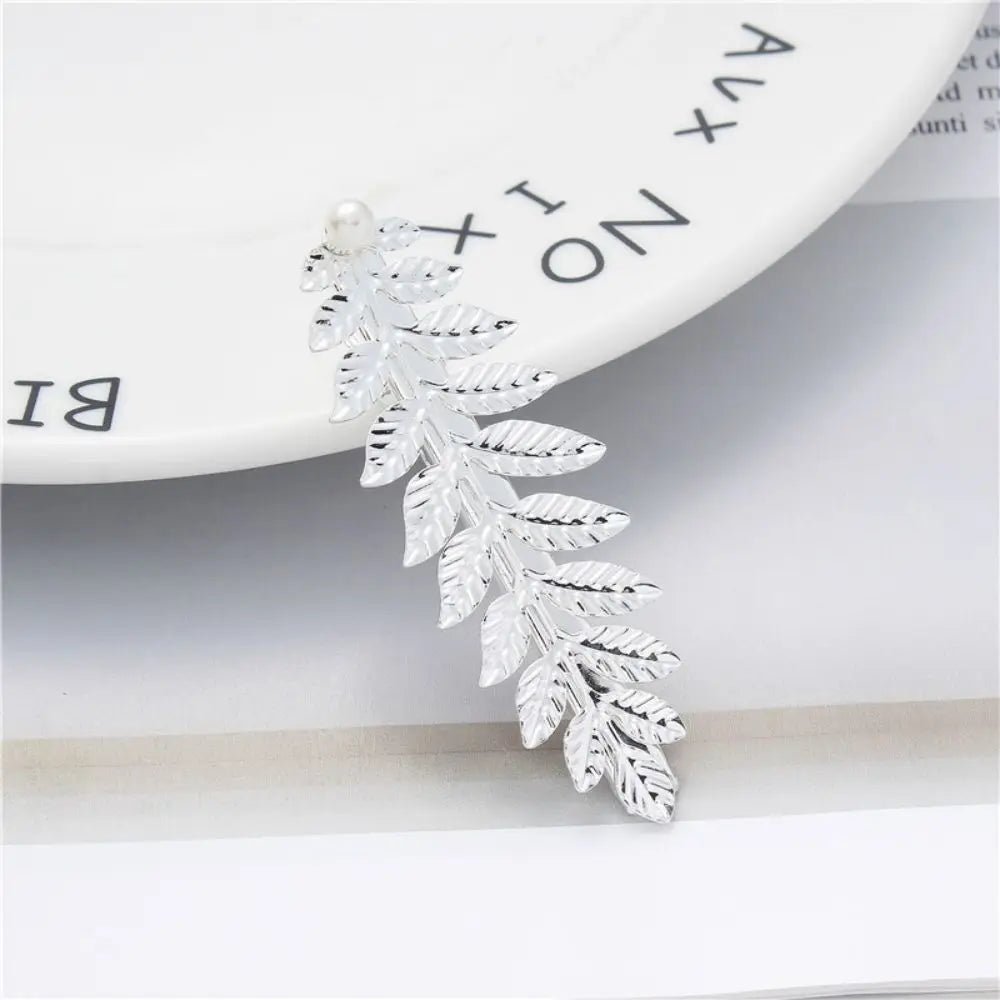 Hot Design Creative Leaf Shape Pearl Metal Hairpin Hair Clip For Trendy Modern Women-Wannee Fashion Accessory