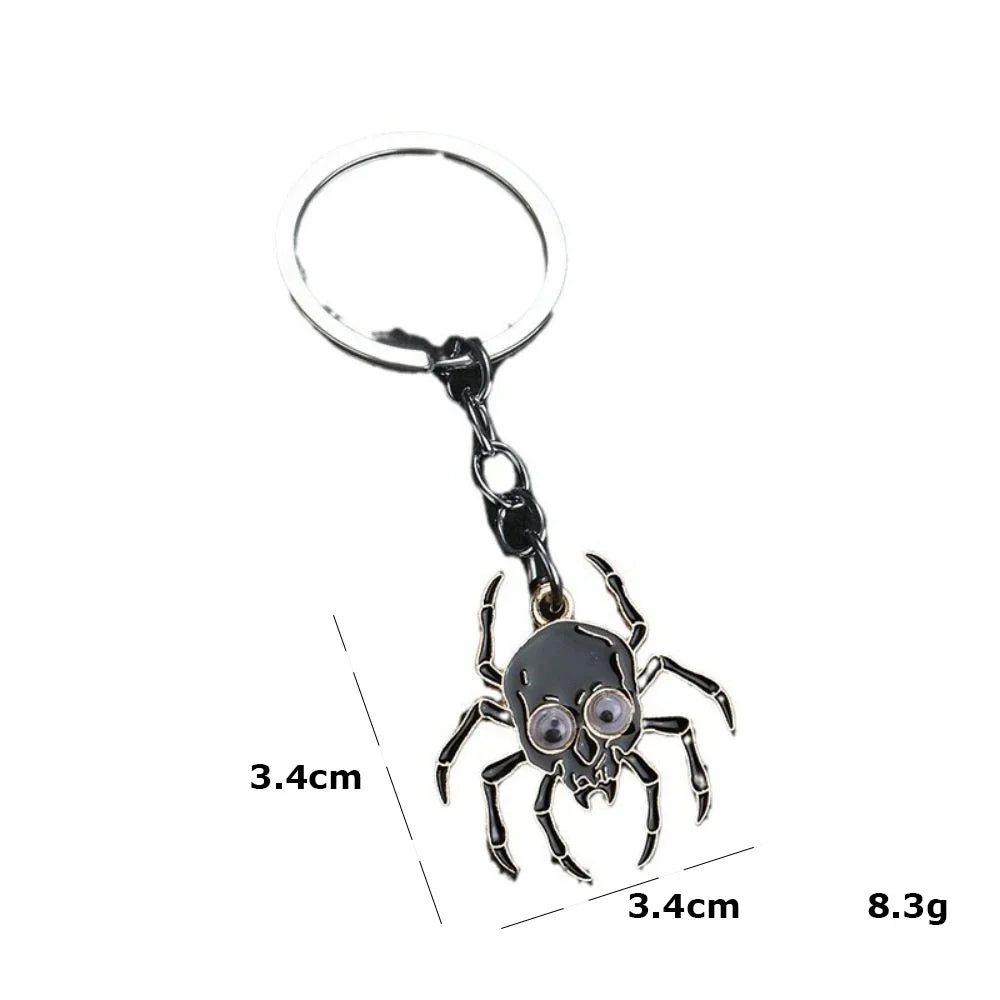 Funny Design Halloween Spider Metal Keychain for Men Women Bag Key-Wannee Fashion Accessory