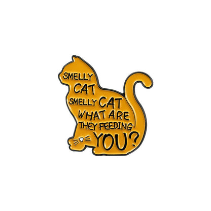 Smelly Cat & Lobster Friends Brooch Set