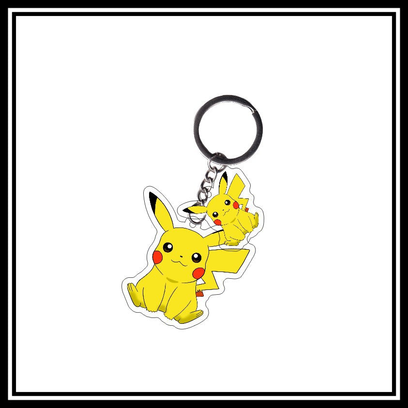 Cartoon Anime Cute Pikachu Acrylic Keychain